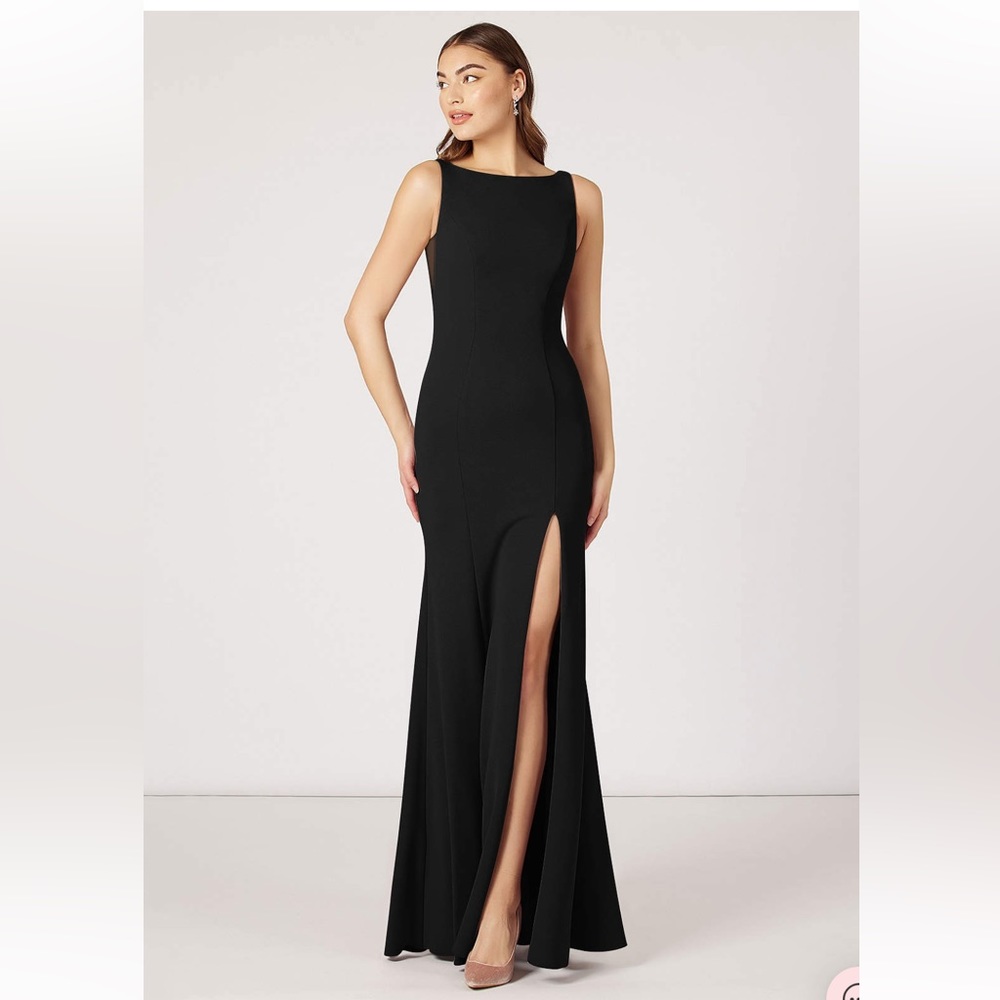Azazi Black Gown with slit